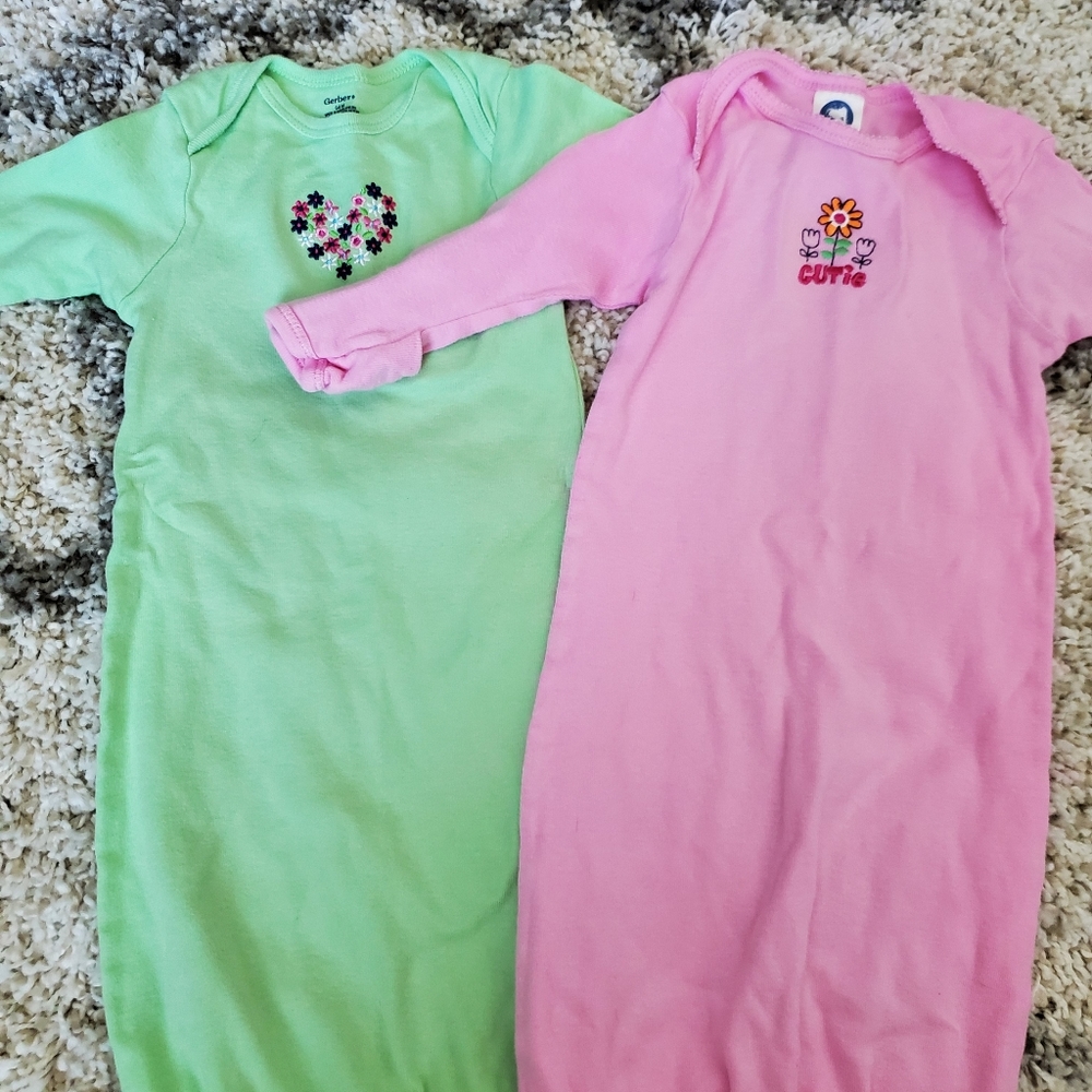 Two Gerber infant gowns
